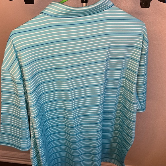 Vineyard Vines  Blue & Green Striped Polo Shirt - Picture 3 of 5